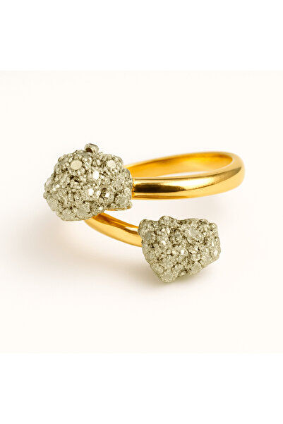 craftmystic Power in pure form - Double pyrite ring for protection and motivation