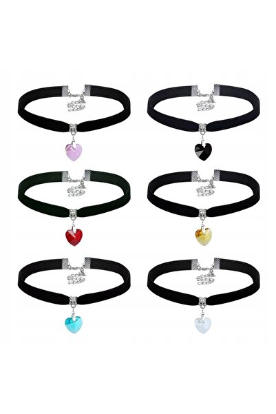 Other CLASSIC CHOKER NECKLACE with Crystal HEART PENDANT Gothic RED