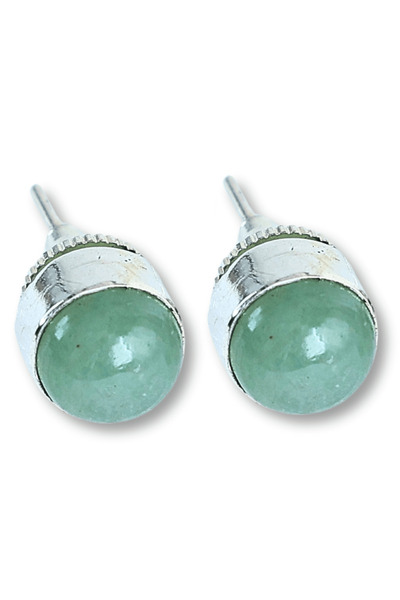 craftmystic Cercei eleganți cu Aventurin verde, închidere cu șurub, pentru echilibru și noroc