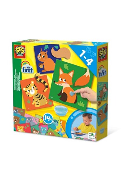 SES Creative Set de lipici pentru copii, SES Creative, 14 animale, lipici inc...