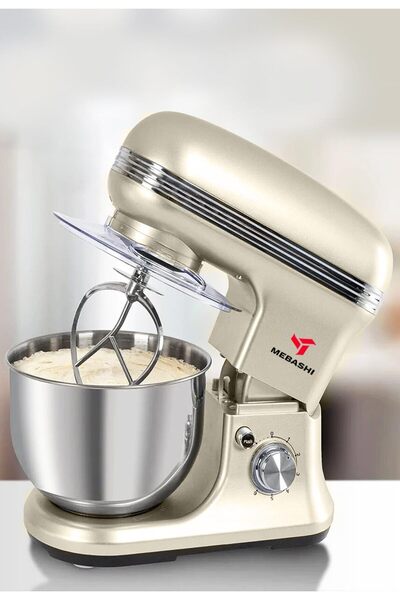 MEBASHI 5L Stand Bowl Mixer, 1200W, 8 Speed Levels, Stainless Steel Bowl (White) (ME-SBM1111)