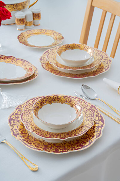 ACAR Bella Paris 12 Kişilik 60 Parça Porselen Yemek Takımı