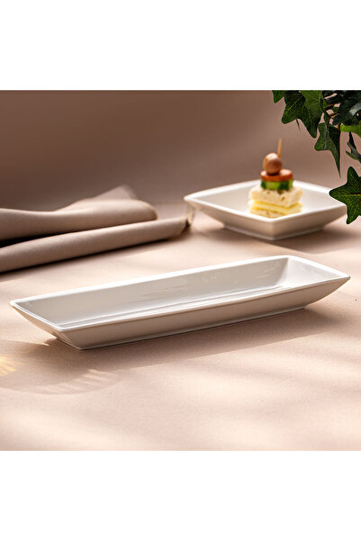 MuratogluHome Emsan Pamukkale Rectangular Boat Plate 25 cm