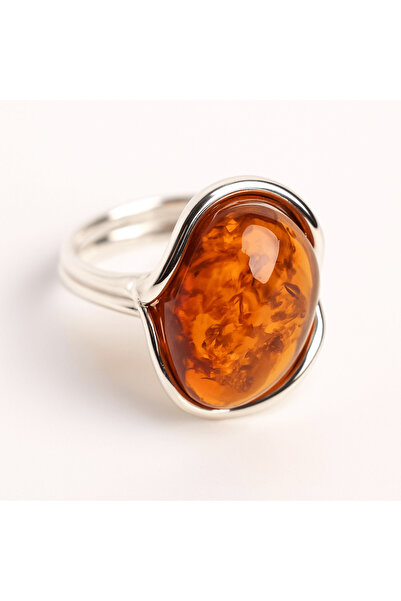 craftmystic Inel reglabil din argint 925 cu chihlimbar - Energie și Eleganță