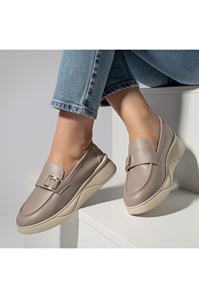 Modlet.ro Women's khaki thick-sole casual shoes MOD10953