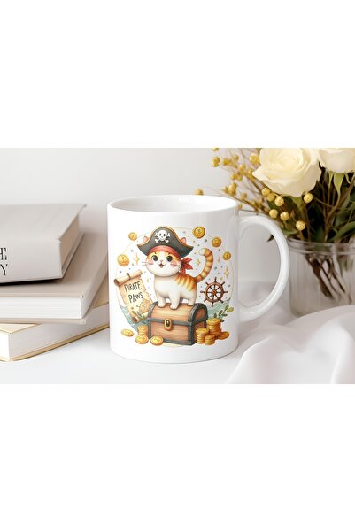 Beramussa كوب على شكل قطة قرصان لطيفة - هدية ممتعة لمحبي البحر