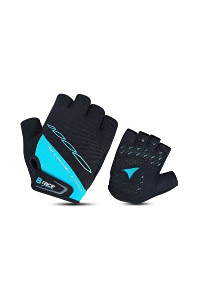 B-RACE mănuși cu gel negru/turcoaz, L