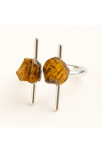 craftmystic Concentrare și încredere în sine - Inel ochi de tigru din argint ...