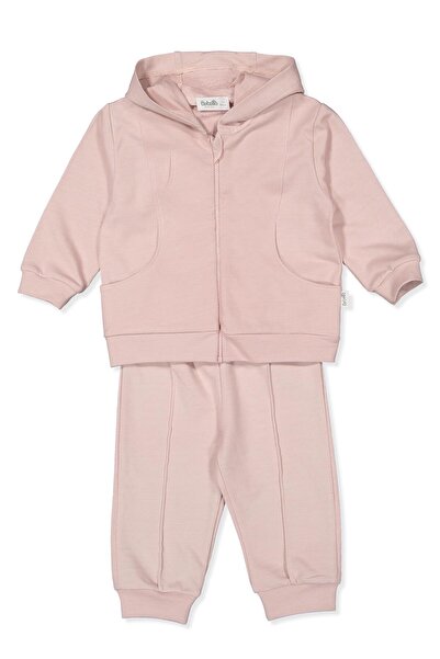 Bebetto Lower Upper Set Hooded Cardigan Set 2-Piece Set (You Are) Pink