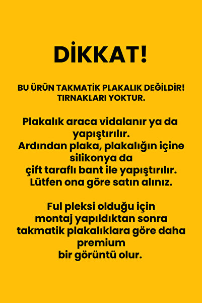 Pleksimanya AUDI Mat Siyah Ful Pleksi Plakalık