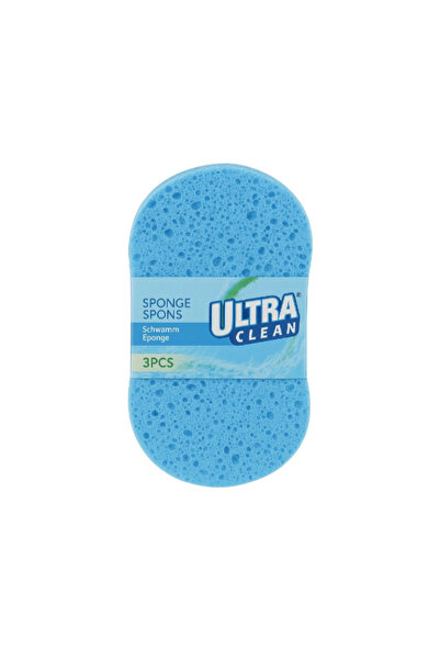 ultra clean مجموعة إسفنجة السليلوز الكاشطة المكونة من 3 قطع