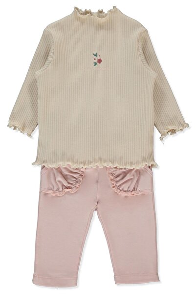 Bebetto Ribbed Knit Sweat 2-Piece Set (so Swet) Pink