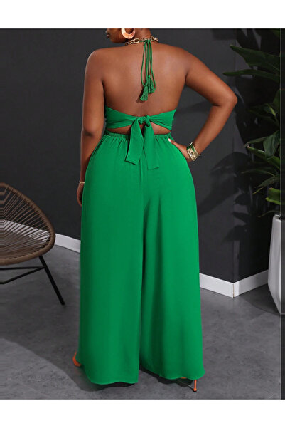 Sheya Curve+ long jumpsuit, green
