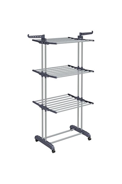 AyrStore Elbise Havalandırma Sistemi, Stand Kurutucu 4 Kademeli, Kanatlı Elbi...