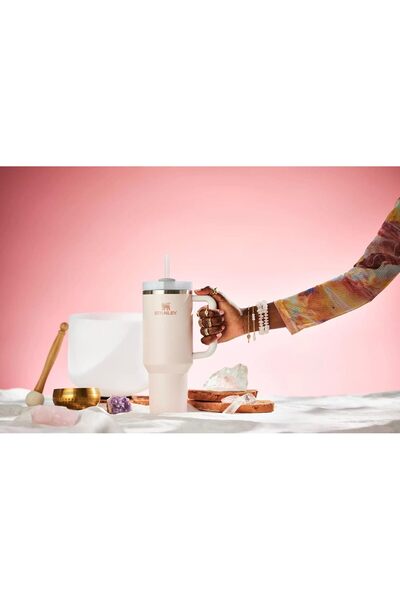 Stenley Stanley Quencher H2.0 Tumbler 40oz – Rose | Vacuum Insulated Mug with Straw