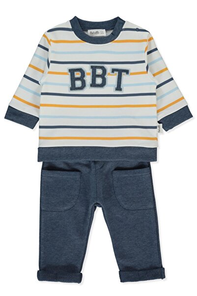 Bebetto طقم رياضي من قطعتين (بيبيتو بوي تيم) باللون الأزرق الداكن