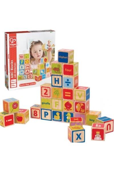 Hape Wooden Letter Cubes, Wood, Ages 2+