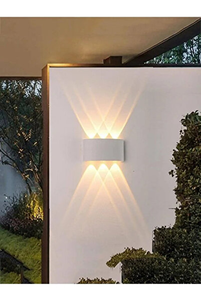 SeckinStore Haiti Beyaz Kasa 6 Watt Gün Işığı Çift Yönlü İç Ve Dış Mekan Aplik