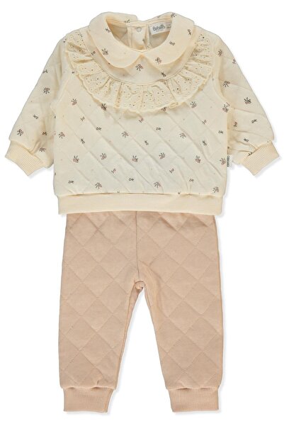 Bebetto KAPİTONE SWEAT 2Lİ TAKIM (PETITE FLEURS) BEJ