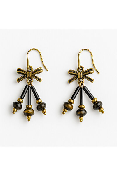 craftmystic Cercei cu hematit și ochi de tigru - Putere interioară și calm