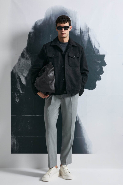 Lufian Good Knitted Black Men's Jacket 112120262