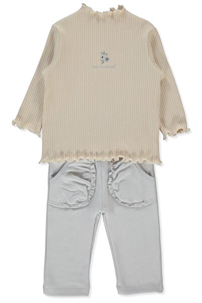 Bebetto Ribbed Knit Sweat 2-Piece Set (so Swet) Gray