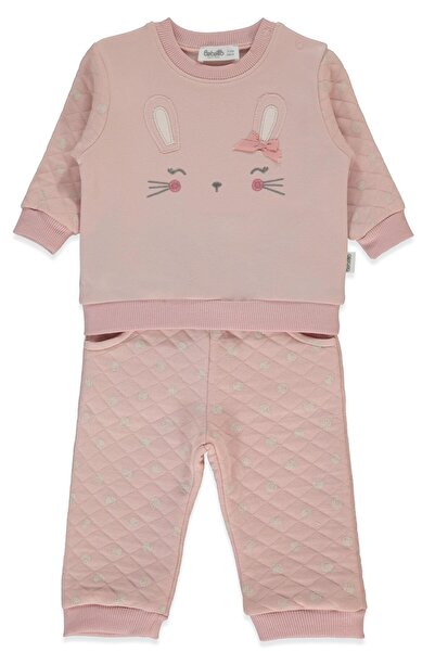 Bebetto Two Thread Sweat 2-Piece Set (Bunny) Dried Rose