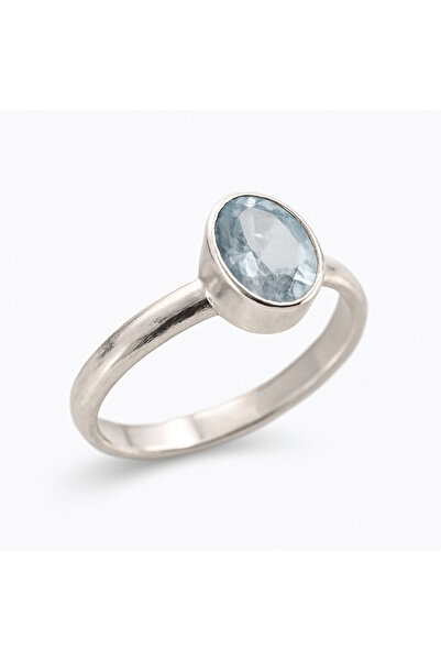 craftmystic Inel reglabil din argint 925 cu piatră de acvamarin