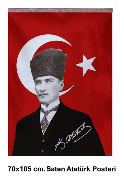 Store 70X105 CM. SATEN KUMAŞ ATATÜRK POSTERİ