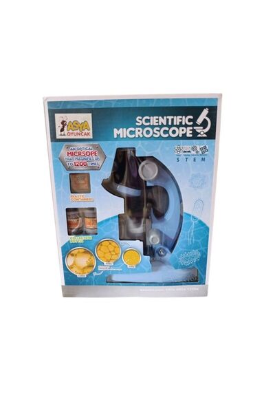 Asya Oyuncak Kt. Pilli Mikroskop 22036-1013/1012-Mavi