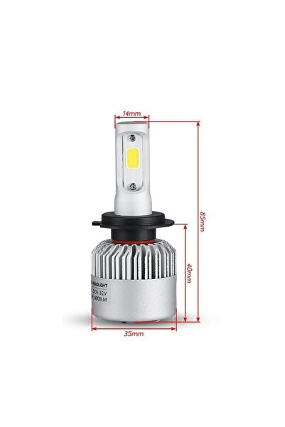 duoguo Set of 2 H7 CANBUS LED bulbs for car headlight, 6000K, 8000 lm, 12V-24V