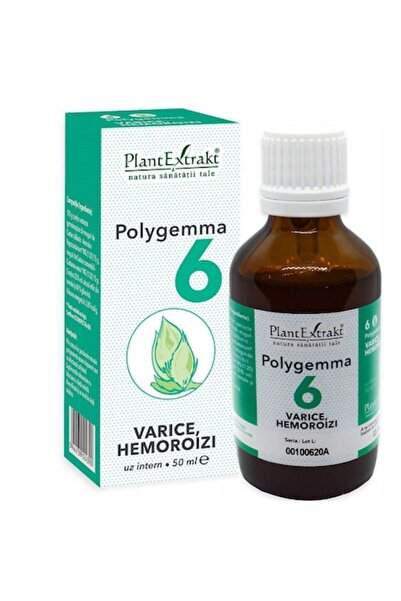 Plantextrakt Polygemma 6 Varice, Hemoroizi, 50 ml, Plant Extrakt