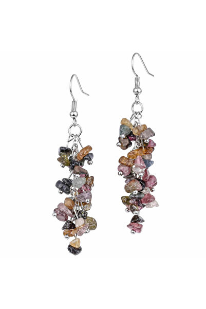 craftmystic Cercei cu pietre semiprețioase din turmalină șlefuită pentru femei