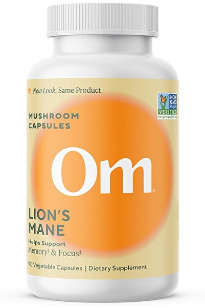 OM MUSHROOM غذاء خارق لفطر عرف الأسد، 90 كبسولة نباتية