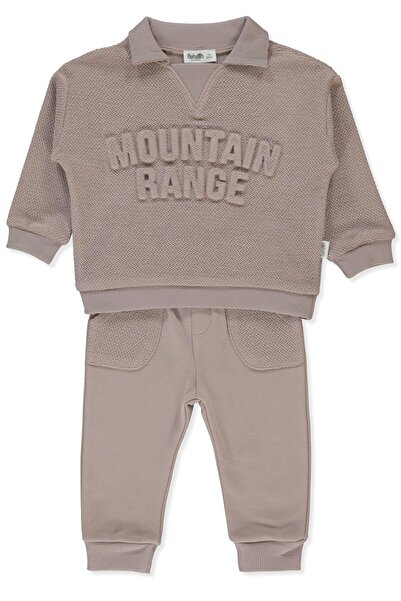 Bebetto طقم ملابس رياضية ثلاثي القطع من باليكسيريتي (للسلاسل الجبلية) بني اللون