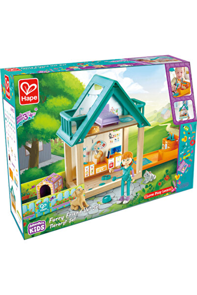 Hape Set de joacă din lemn - Medic veterinar