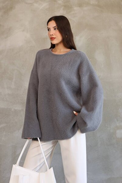 R&G RIMANERE GIOVANI Women's Oversize Soft Textured Plush Knit Sweater