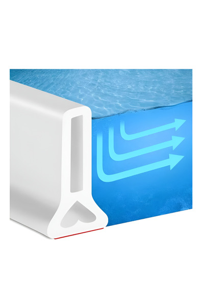 esimplu Prag de dus autoadeziv, flexibil, pentru cabina de dus, rezistent la mucegai, alb, 1 m