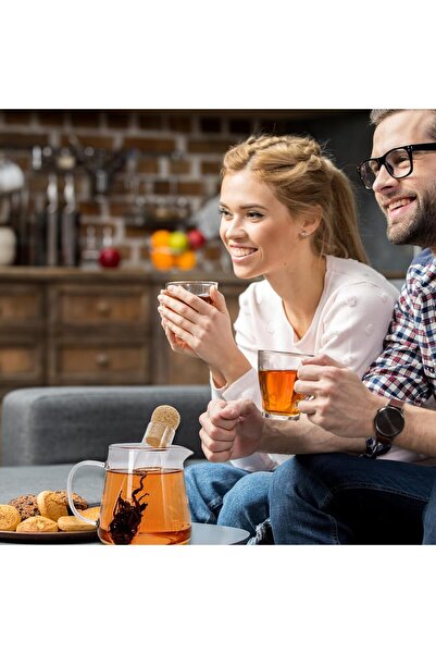 Quasar & Co. Tea set, with 2 double-walled cups, 2 saucers, 2 teaspoons, 2 infusers, 250 ml, glass