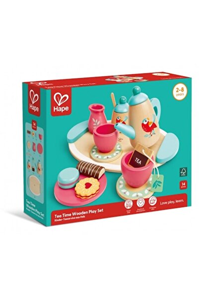Hape Set de joacă din lemn, Hape, Ora ceaiului, 14 piese