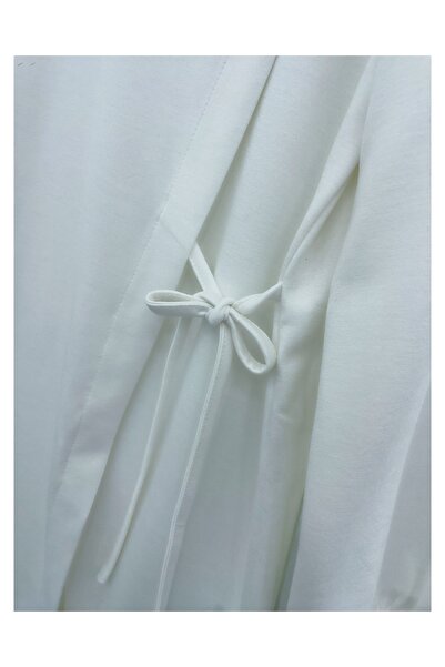 YEDİLALE Zero Necklace with Tie-Up Detail, Simple Basic Tunic