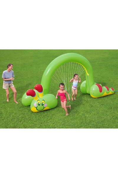 BESTWAY Children's play center, 52398, inflatable, vinyl, green, 338 x 110 x 188 cm