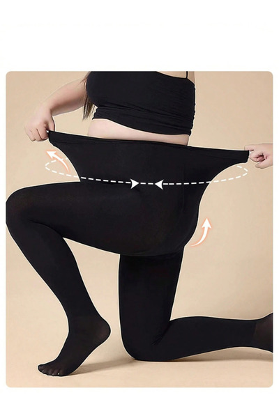 MİSTİRİK Ravena Model Curve Warm Plush Inside Flexible Thermal Socks Black Color