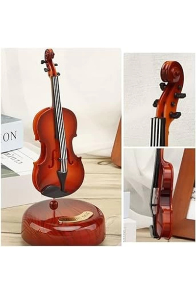 HarmonyAura Movable Violin Music Box