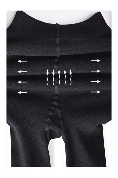 MİSTİRİK Ravena Model Curve Warm Plush Inside Flexible Thermal Socks Black Color