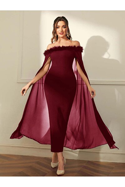 pink night lingerie فستان سهرة أوف شولدر