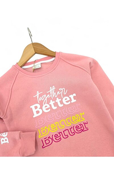 VOY KİDS Girl's Printed Winter Tracksuit Set for Ages 6-7-8-9-10, 3-Layered Hooded Top and Bottom Set