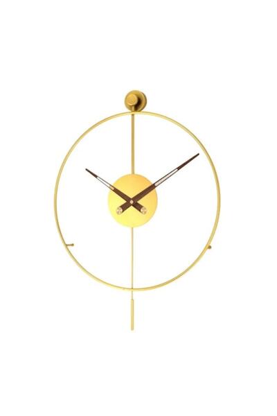 OEM Wall clock, GH805061, analog, round, gold, 40 cm