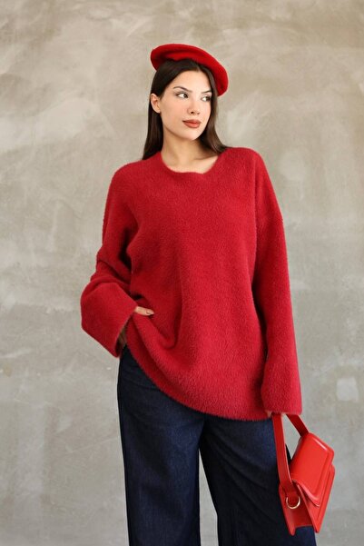 R&G RIMANERE GIOVANI Women's Oversize Soft Textured Plush Knit Sweater