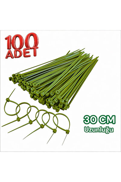 By mag Zenith Kablo Bağı Yeşil 4.8x300 Cırt Kelepçe 100 ADET ✅